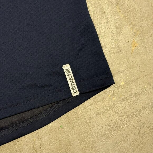 Adidas NCAA Bucknell Bison Short Sleeve Polo Shirt Stretch Blue Large - Picture 4 of 7